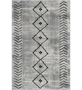Eliana Home Baskılı, Yıkanabilir Kaymaz Taban Salon Halısı LNA1360-HT-962 100x150 cm (Gri)
