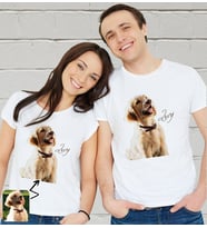 BK Gift Kişiye Özel Evcil Hayvan Tasarımlı Beyaz Tişört-8, Sevgiliye Hediye, Arkadaşa Hediye, Trend T-Shirt