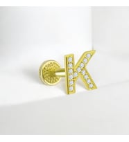 Glorria Altın K Harfi Tragus Piercing