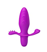 Klitoral Uyarıcılı Titreşimli  Plug (Mor)