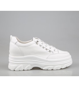 GUJA 25y361 Dolgu Topuk Beyaz Kadın Sneakers