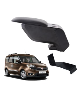 Fiat Doblo 2020 Delmesiz Çelik Ayaklı Siyah Kolçak Kol Dayama