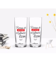 BK Gift Kişiye Özel Renkli Baskılı Gerçeği Söylemesi Lazım Tasarımlı İkili Rakı Bardağı Seti-1 (Beyaz)