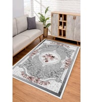 Dijital Kaymaz Taban Yıkanabilir Renkli Salon Halısı Mutfak Halısı Yolluk ND-SD-587 (Gri)