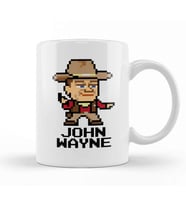John Wayne Pixel Character Kupa Bardak Porselen
