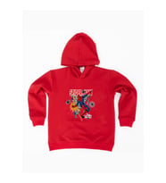 Spiderman baskılı örümcek adam kapüşonlu pamuklu kumaş çocuk sweatshirt (Kırmızı)