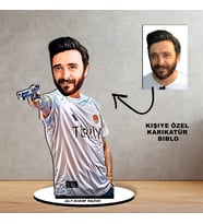 Kişiye Özel Biblo - Olimpiyat Türk Milli Atıcı Tasarımlı Türkiye Forması ile Karikatür Tasarım