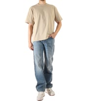Denim Mavi Fermuar Detaylı Wide Leg Pantolon