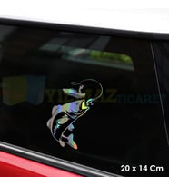 Balıklı Balık Avlayan Adam Renkli Hologram Araba Oto Sticker Etiket Çıkartma Yapıştırma 20 x 14 Cm