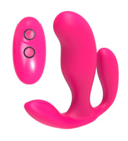 TRI-WE Kablosuz Kumandalı Manyetik Şarjlı 3 in 1 Giyilebilir Vibratör - Pembe