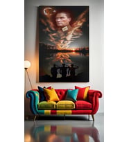 ATATÜRK PORTRE XVIII Ev Duvar Salon Güzellik Salonu Ofis Dükkan Dekarasyon Kanvas Tablo (Akçaağaç)