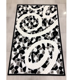 Kaşmir Halı Jade 146X233 Je 0024-03 Siyah Beyaz 4 M2 Halı !