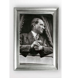 Gümüş Çerçeveli Atatürk Tablo cv698