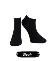 Jiber Erkek Modal Likaralı Patik Çorap 6100  - 6 Adet (Siyah)