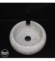 Sipahi Marble Gri Mermer Mini Bombeli Lavabo