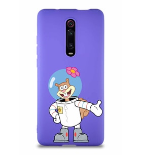 Xiaomi Mi 9T Pro Soft Premier Kapak Sandy Tasarımlı Silikon Kılıf - Mor (Şeffaf)