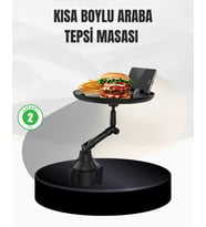 Universal Araç İçi Bardaklık Tepsisi 9 İnç Yemek Alanı ve Telefon Standlı