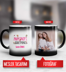 Anasınıfı Öğretmenine Hediye Anasınıfı Öğretmeni Kupa Bardak Sihirli Fotoğraflı