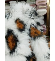 DESENLİ TOSCANA PELUŞ KUMAŞ (Açık Kahverengi)