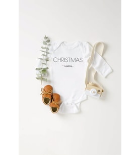 Unisex Bebek Christmas Loading Baskılı Body Zıbın