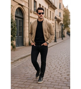 Erkek Regular Fit Jean Pantolon Siyah