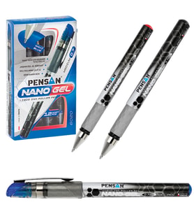 Pensan Roller Kalem Nano Gel Jel Bilye Uçlu 0.7 MM Siyah (12 Li Paket)