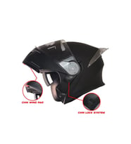 Motosiklet Çene Açılır Kask Ece 22.06 Sertifika Güneş Vizörü Yeni Sezon Kurye Motor Kaskı Mat Siyah