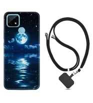 Realme C11 C21 C21Y C25Y C11 2021 Kılıf Boyun Askılı Silikon Night Moon 1133
