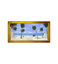Manzara Temalı Kanvas Tablo 80 x 110 cm Gold Çerçeve