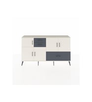 Arges Konsol 5 Raflı 3 Çekmeceli 5 Kapaklı 176x30x99 Aytaşı-Aytaşı/Antrasit