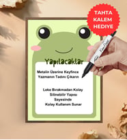 Metal Yazı Tahtası Canlı Renkli Not Yazma