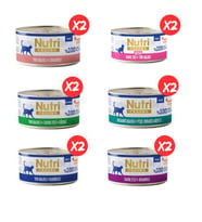 Nutri Feline 12'li Karma Yaş Kedi Maması - Özel Balıklı Seri (6 Çeşit x 2 Adet)