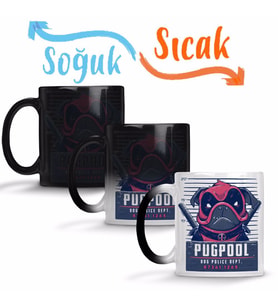 Deadpool Pugpool Köpek Sihirli Kupa Bardak Porselen