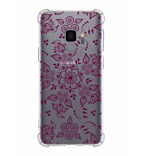 Samsung Galaxy S9  Köşe Korumalı Antişok Kapak Nostalji Desen Tasarımlı Şeffaf  Kılıf