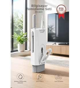 Torima Bilgisayar Set Sprey Depolu 8IN1 Klavye Ekran Kulaklık Mouse Telefon Temizleme MCB01 Beyaz