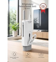Torima Bilgisayar Set Sprey Depolu 8IN1 Klavye Ekran Kulaklık Mouse Telefon Temizleme MCB01 Beyaz