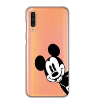 Samsung Galaxy A70 Uyumlu Mickey Mouse Tasarımlı Şeffaf Telefon Kılıfı