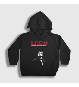 Presmono Unisex Çocuk Siyah The Professional Film Leon Kapüşonlu Sweatshirt 247301tt