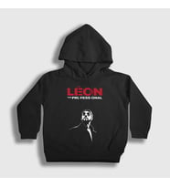 Presmono Unisex Çocuk Siyah The Professional Film Leon Kapüşonlu Sweatshirt 247301tt