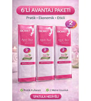 Biowet Ağda Bezi 2 Metre Spatula Hediyeli Epilasyon Bezi Dayanıklı Tüy Dökme Bezi 6 Paket