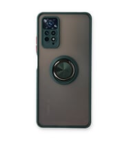 Xiaomi Redmi Note 11 Pro Kılıf Montreal Yüzüklü Silikon Kapak - Yeşil