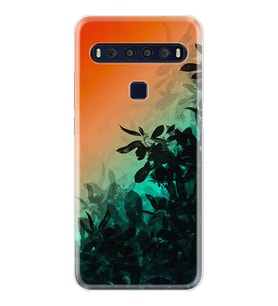 TCL 10L 10 Plus 10SE 20E 20SE 30SE L7 Kılıf Desemli Silikon Güzel Çiçekler 1712