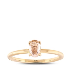 0.35 Karat Laboratuvar Pırlanta Morganite Yüzük - HRD Sertifikalı