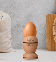 BK Gift Kişiye Özel Ahşap Yumurta Kabı