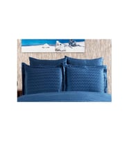 Odesa Bambu Jakar Kumaş Indigo Ikili Oksford 60x80cm Yastık Kılıfı -1329
