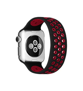 Watch 42Mm Ayarlı Delikli Kordon - Siyah-Kırmızı