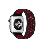 Watch 42Mm Ayarlı Delikli Kordon - Siyah-Kırmızı