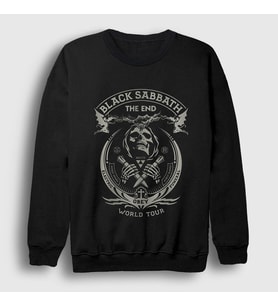 Presmono Unisex Siyah Tour Black Sabbath Sweatshirt 18566tt
