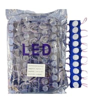 100 Adet 12 Volt 1.5 Watt Tek Lensli Mavi 3030 Led Modül IP65 1 Paket