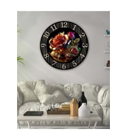 Retro Tasarımlı Duvar Saati 40 X 40 Cm (Baskılı)